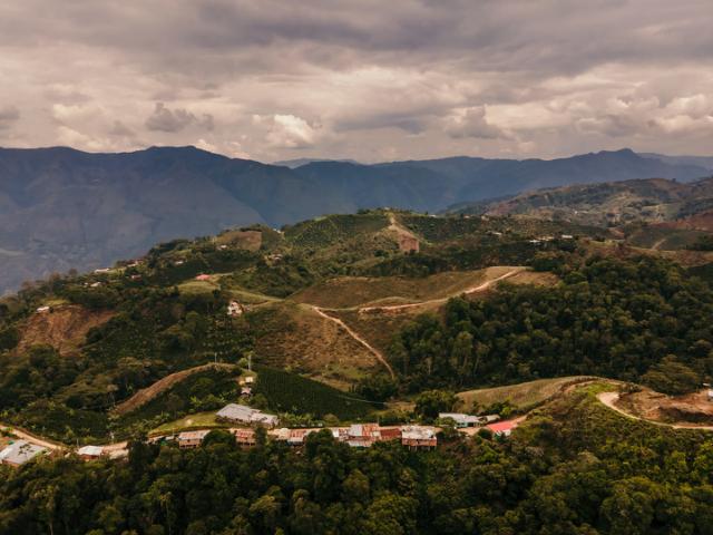 udsigtsbillede over bjergene i Tolima